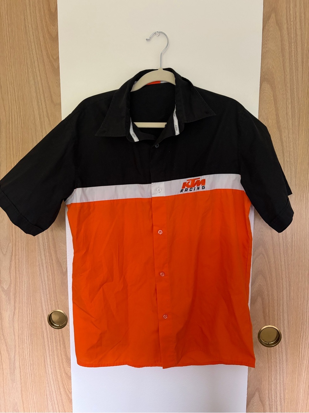 KTM Black, Orange & White Short Sleeve Button-Down Shirt